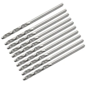 10 brocas de perforación de flauta espiral de giro gris plateado HSS 1,65 mm diapositiva 43 mm de largo - Imagen 1 de 3