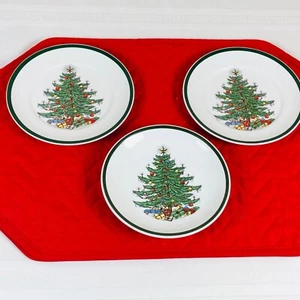 2 Cuthbertson Christmas Tree 6" Dessertteller 1 Untertasse Teller 5,5" England Lot 3 - Bild 1 von 5