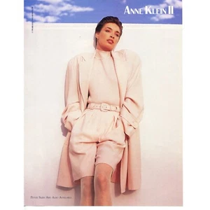 Anne Klein II 1990 anuncio impreso papel revista recorte moda rosa pastel vintage - Imagen 1 de 7