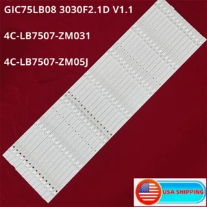 Nuova retroilluminazione LED (12) per TCL 75S425 75S423 75S421 75D6 75V2 GIC75LB08 3030F2.1D - Foto 1 di 9