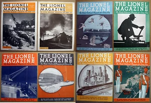 "THE LIONEL MAGAZINE" - 1934 FULL YEAR - 8 ORIGINAL ISSUES - ALL IN EX COND! - Picture 1 of 9