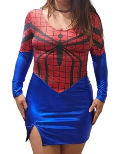 Marvel Adult Metalic Dress Size M Spider-Girl Spider-Man - Picture 1 of 3