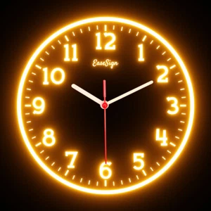 "Reloj de pared de neón flexible flexible flexible flexible de neón ck0006 EaseSign decoración del hogar 7 colores 10" - Imagen 1 de 16