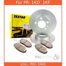 2x TEXTAR BREMSSCHEIBEN + BELÄGE BREMSEN KOMPLETT SET HINTEN VW SKODA 3396346