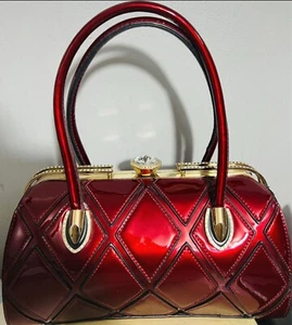 Red Patent Leather Handbag - Picture 1 of 3