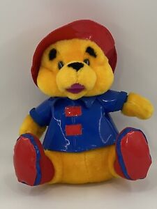 10” Orange Teddy Bear In Raincoat Stuffed Animal Plush