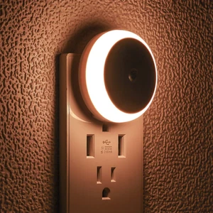LED Night Light Plug In, Dusk to Dawn Sensor, Auto Dim, Energy Saving, Warm Whit - Picture 1 of 12