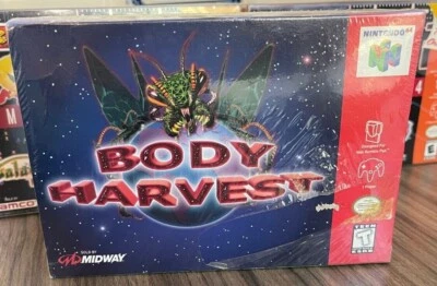 Body Harvest (Nintendo 64) Videojuego Sello de Fábrica N64 Gash en la parte delantera NUEVO Foto 1 de 4