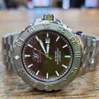 Magico 20001-44 Men's 48Mm Brown Dial Diver Stainless W/ Steel Bracelet Watch