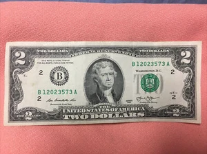 2013 Two Dollar ,  US Federal Reserve $2 Bill  - Picture 1 of 3