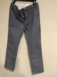 Gap Kids Boys Pants Gray Khaki Sz 16 Husky Flat Front Straight - Picture 1 of 5