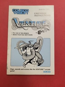Vintage Colecovision Venture (1982) Video Game Manual Only - Picture 1 of 2
