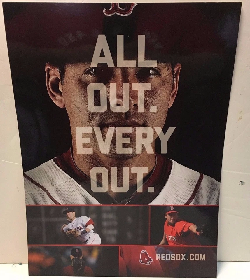 2013 Boston Red Sox Fenway Park Poster All Out-Every Out Koji Pedroia - Image 1 of 1