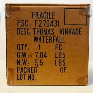 THOMAS KINCADE Vintage 1997 STONEHEARTH HUTCH WATERFALL Wreath & Working Pump - Picture 1 of 7
