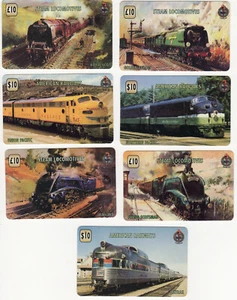 lotto 7 Phonecards-Schede Telefoniche-Treni Locomotive-American Railways - Imagen 1 de 2