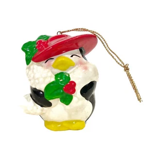 Vintage 1985 Morgan Inc Christmas Tree Ornament Toots the Penguin Union Wadding - Bild 1 von 4