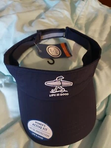 Life Is Good Visor Damen aktive Passform, Einheitsgröße, blauer Surfer UPF 50+ Schutz - Bild 1 von 6