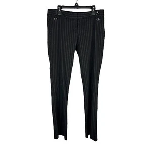 The Limited Size 4 Drew Fit Dress Pants Bootcut Low Rise Stretch Pinstripe Black - Picture 1 of 6