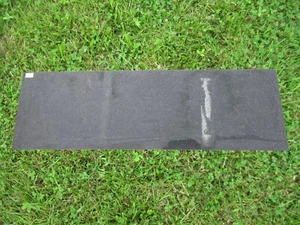 Black Granite Double Grass Cemetery Marker DGM-37 - Picture 1 of 2