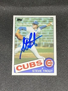 Steve Trout Chicago Cubs White Sox Signed Auto 1985 Topps #668 ~ COA - Picture 1 of 3