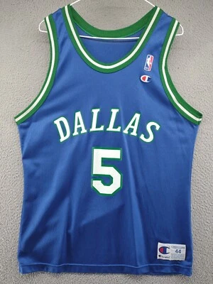 Camiseta deportiva vintage de los 90 Jason Kidd Champions Dallas Mavericks #5 talla 44 hecha en EE. UU. NBA Foto 1 de 4