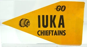 Iuka High School Mississippi Chieftains 60er Jahre Cardstock Antenne Flagge - RAR - Bild 1 von 4