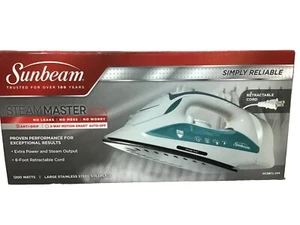 Sunbeam Steam Iron 1200 W Large Size sole plate Non-Stick retractable cord New - Picture 1 of 11