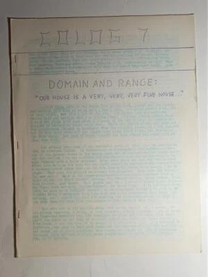 COLOG SCIENCE FICTION FANZINE #7 OCT 1970 MIKE WOOD APA-45 25TH MAILING - Image 1 of 2