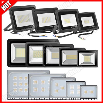 LED Floodlight Spotlight 10W 30W 50W 100W SMD Outdoor IP65 Spotlight Flood Light 230V - Image 1 of 4