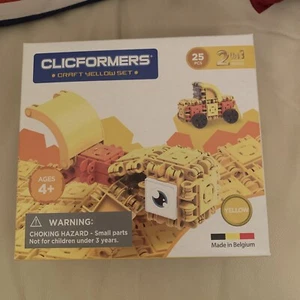Clics Clicformers Craft Yellow 25-Piece 2 In 1 Set 807002 NEW / SEALED - Picture 1 of 3