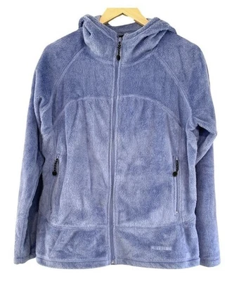 Chaqueta con capucha negra diamante azul claro bolsillos cremallera completa para mujer talla grande” Foto 1 de 4