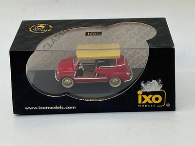 Novo**** RARO Fiat 600 Jolly vermelho 1:43 Ixo carro modelo fundido - Imagem 1 de 3