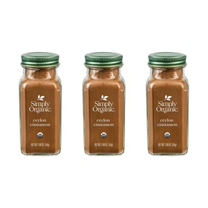 Simply Organic Ceylon Ground Cinnamon 2.08 Ounce 3 Pack Non-GMO Organic Cinnamon - Picture 1 of 6