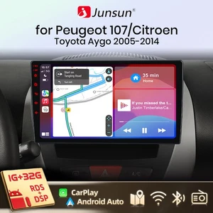 Radio estéreo de coche Android para Toyota Aygo/PEUGEOT 107/Citroen C1 navegación por satélite GPS - Imagen 1 de 43