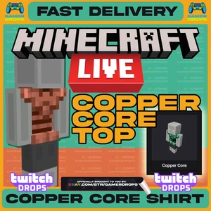 Minecraft - COPPER CORE TOP - JAVA & BEDROCK - TWITCH DROPS - Live 2025 - GLOBAL - Bild 1 von 1