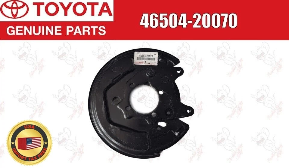 46504-20070 Toyota Corolla Celica Matrix OEM placa de freno de estacionamiento subconjunto LH Foto 1 de 4