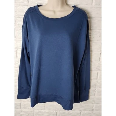 Jones New York Sport Women's Medium Blue Pullover Long Sleeve Sweatshirt - Image 1 of 4