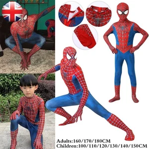Raimi Spiderman Adult Men Boys Kids Cosplay Costume Jumpsuit Party Fancy Dress - Picture 1 of 11