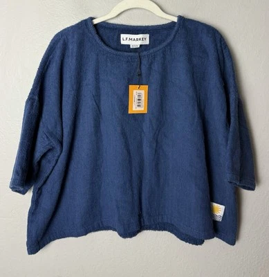 Новый с Ярлыками LF Markey Топ женщин один размер основной верхний полотенце темно-синий повседневный - Изображение 1 из 4