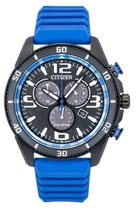 Citizen Brycen Silicone Strap Black Dial Eco-Drive AT2586-05E 100M Men's Watch - Bild 1 von 4