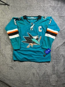 San Jose Sharks C Joe Pavelski adidas NHL Hockey Jersey Sewn Strap Sz 46 - Picture 1 of 9