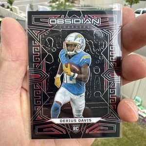 2023 Panini Obsidian - Derius Davis Red Electric Etch /8 #153 RC SSP Chargers - Picture 1 of 2