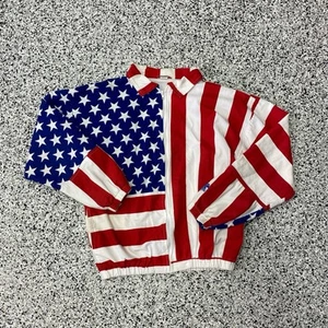 4. Juli Vintage Budweiser amerikanische Flagge Bomberjacke USA Anheuser Busch Large - Bild 1 von 6