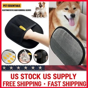 CONJUNTO de 2 guantes de depilación para mascotas aseo de mascotas depiladora electrostática para mascotas EE. UU.* - Imagen 1 de 24