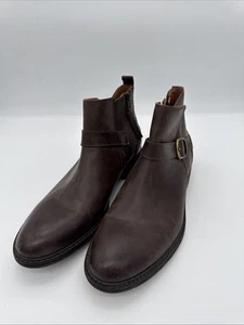 Bass Dallas Brown Leather Chelsea Slip On Boots Size 13 - Picture 1 of 5