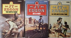 3 x JT Edson Cowboy/Western Paperback Books Ole Devil/Set A-Foot/Gentlemen Giant - Picture 1 of 2