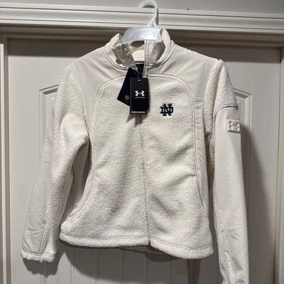 Chaqueta Notre Dame Fighting Irish Under Armour Mission Damas M Nueva con Etiquetas Vellón ¡$140! Foto 1 de 4