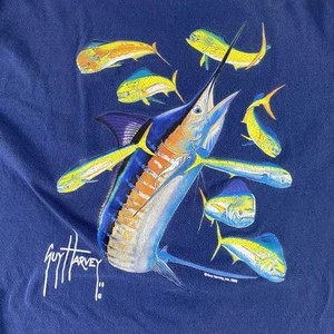 Camisa Guy Harvey Para Hombres XL Azul Marlín Mahi Mahi Pesca Gráfico Manga Corta 2020 - Imagen 1 de 10