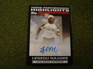 2007 Topps Legedu Naanee rookie autograph Chargers RC - Picture 1 of 1