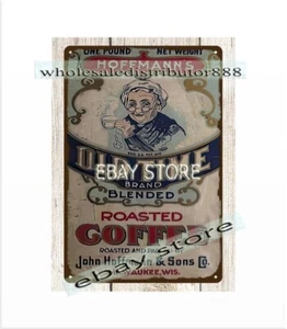 home decor HOFFMAN'S OLD TIME COFFEE metal tin sign - Picture 1 of 4